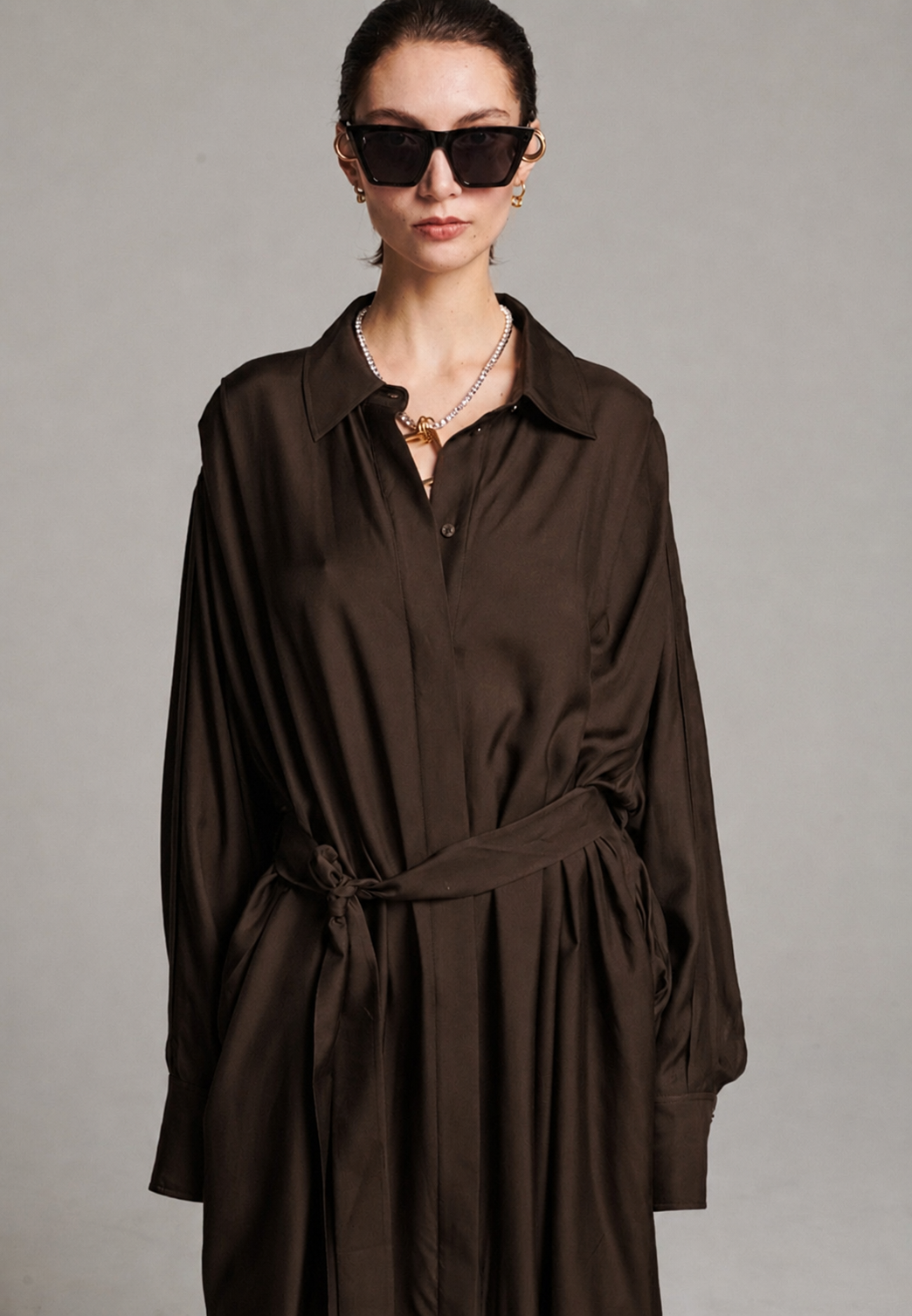 Frenken - Ocean Silk Habotai dress