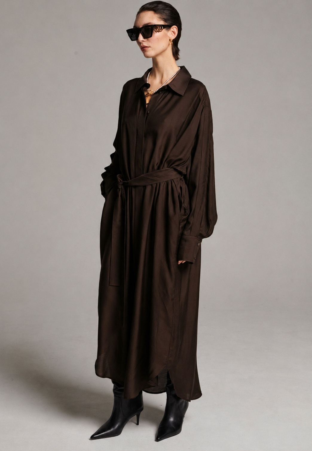 Frenken - Ocean Silk Habotai dress