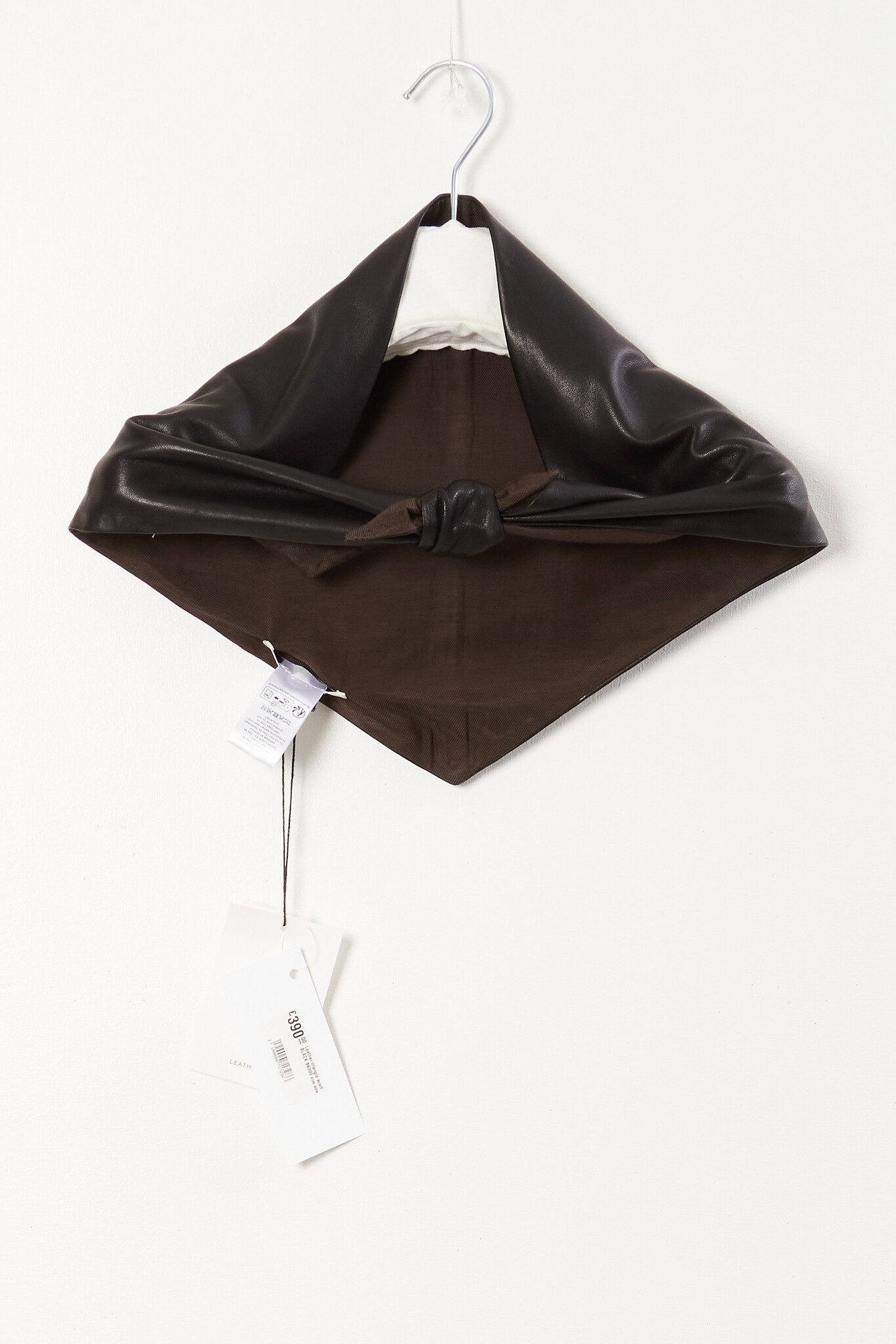 Lemaire Leather triangle scarf