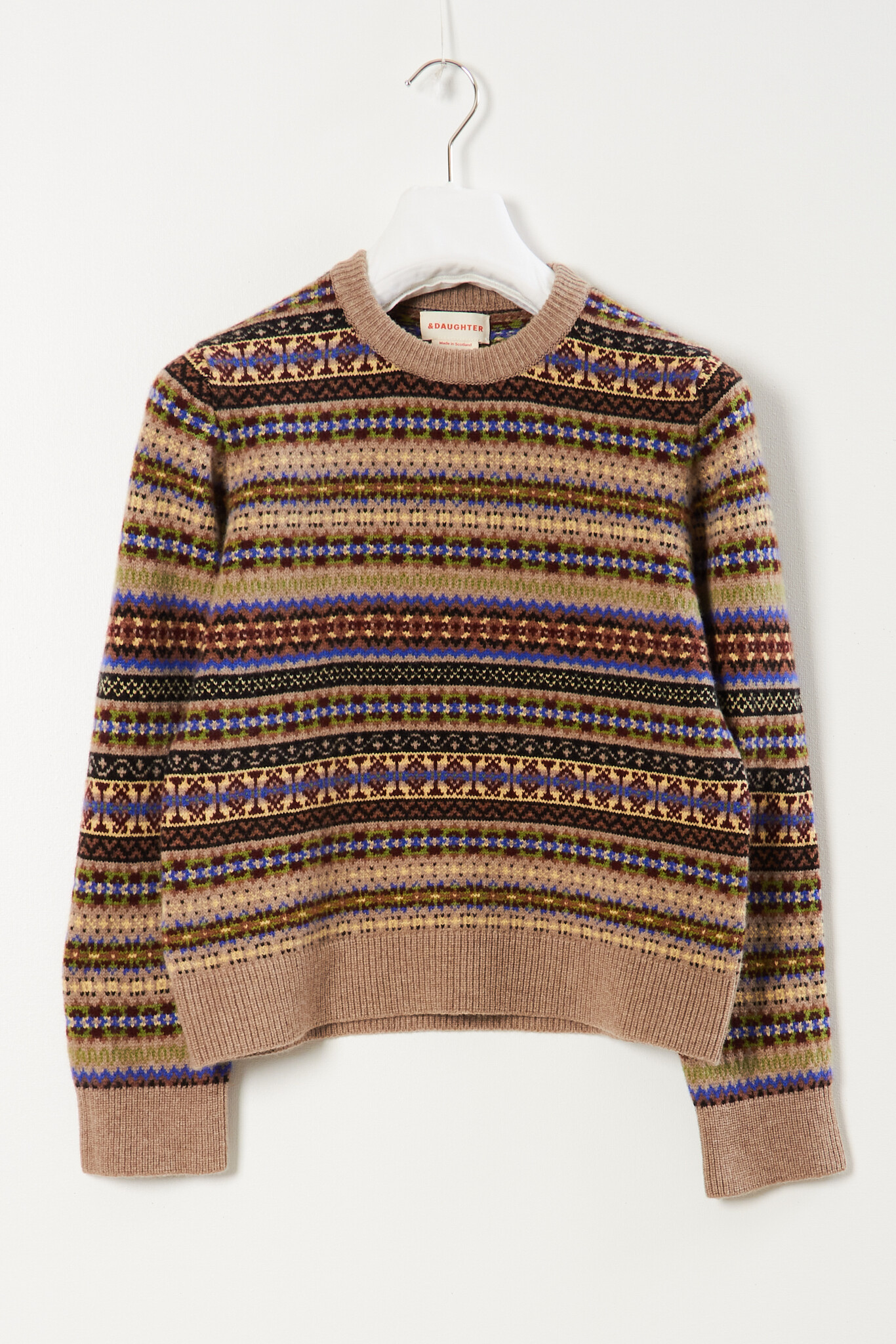 &Daughter - Kilda Shrunken Fairisle Crewneck