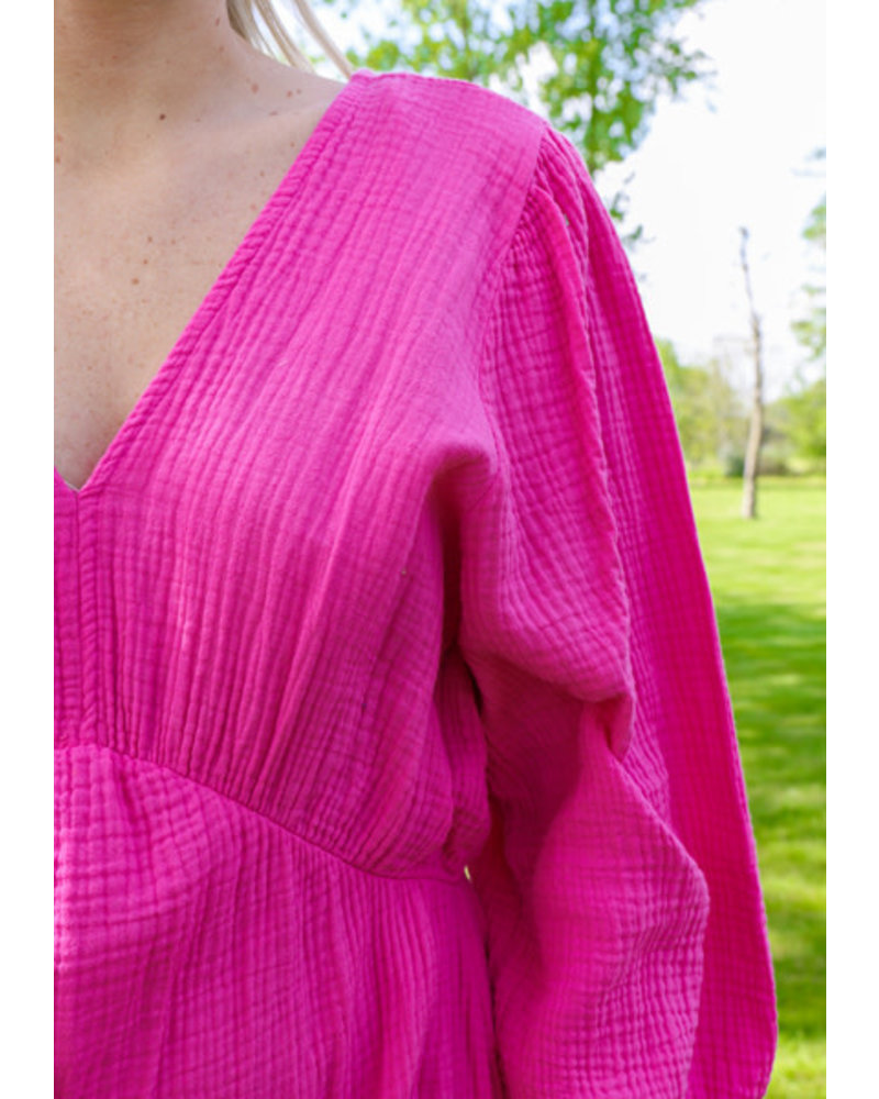 Flori open-back dress pink