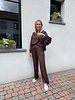 Suze silk trousers brown
