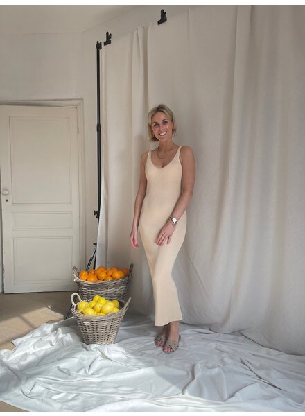 Ebba knit dress beige