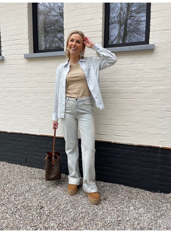 Cropped striped blouse