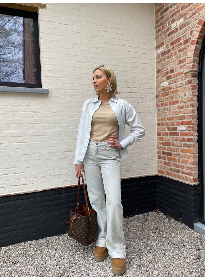 Cropped striped blouse