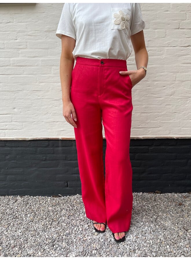 Amelia linnen pants rood