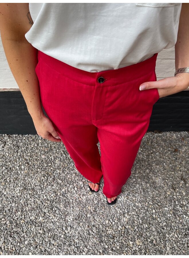 Amelia linnen pants rood