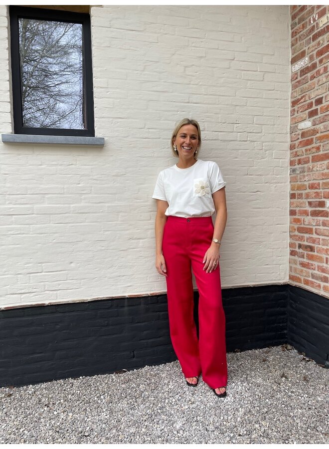 Amelia linnen pants rood