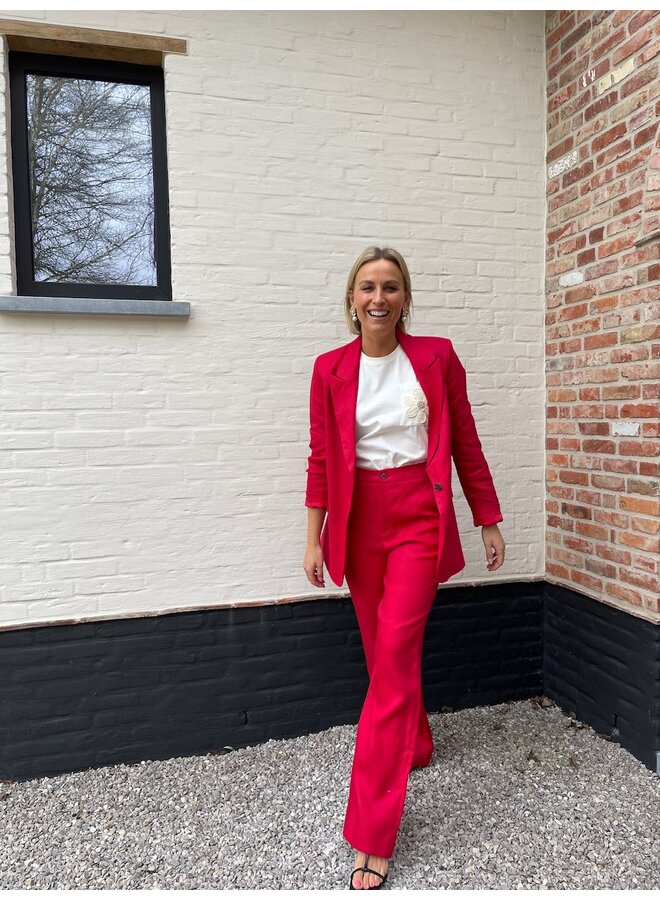 Amelia linnen pants rood