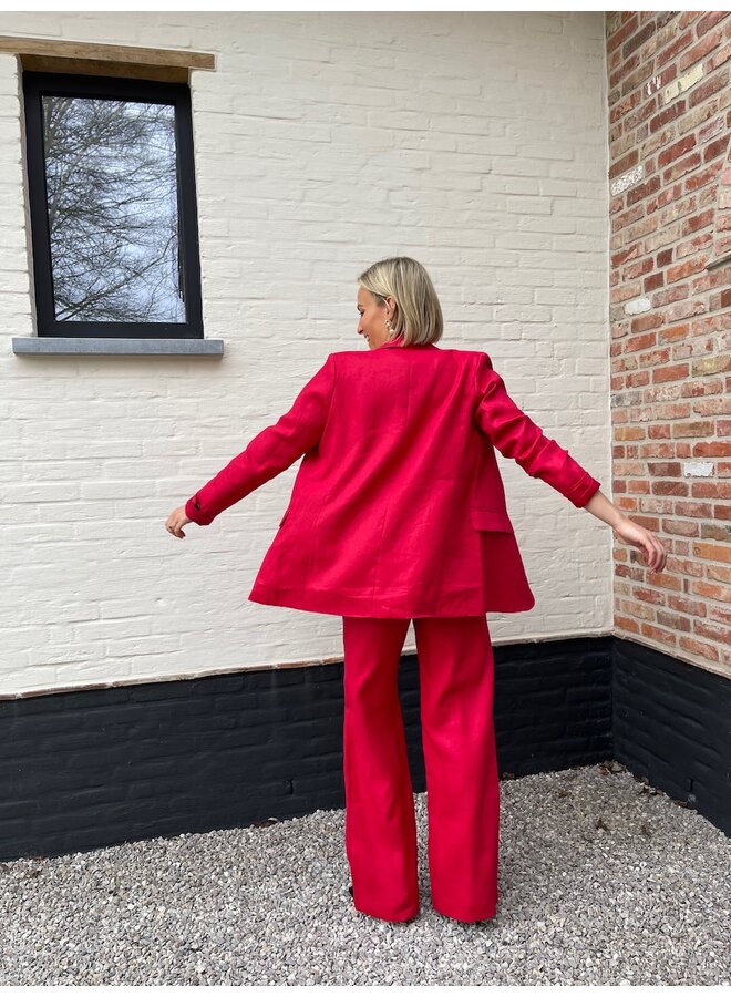 Amelia linnen pants rood