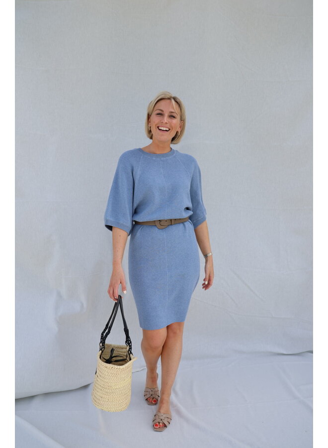 Knitted dress infinity blue