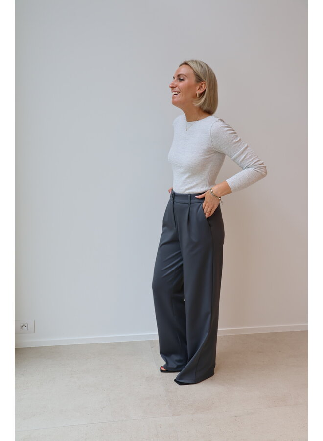 Jersey wide leg trousers