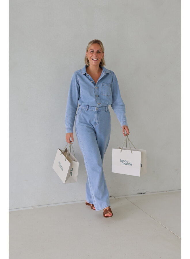 Maeve jeans jumpsuit