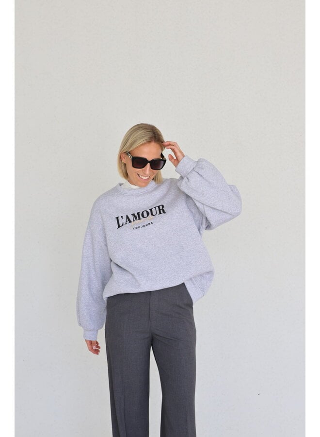 Ellis l'amour sweater grijs