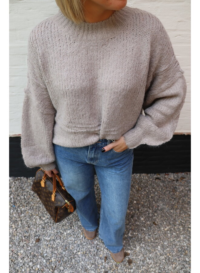 Anneke knit taupe