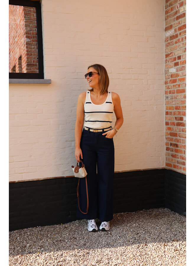 Margot gestreepte top marine