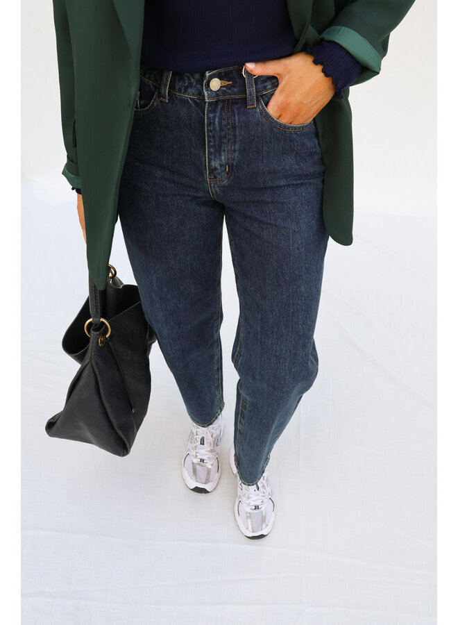 Maud barrel jeans dark denim