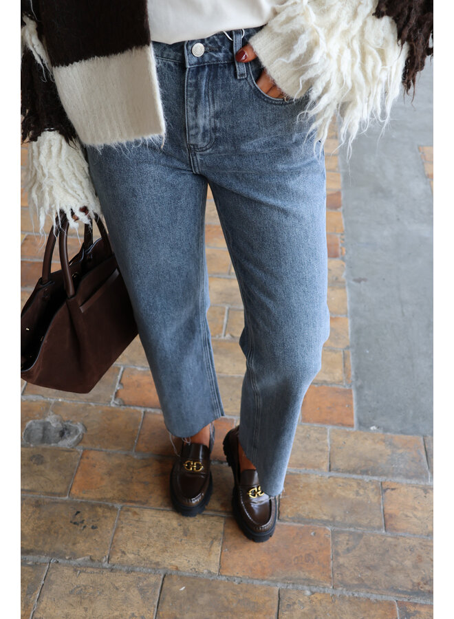 Clémence straight jeans blauw/grijs