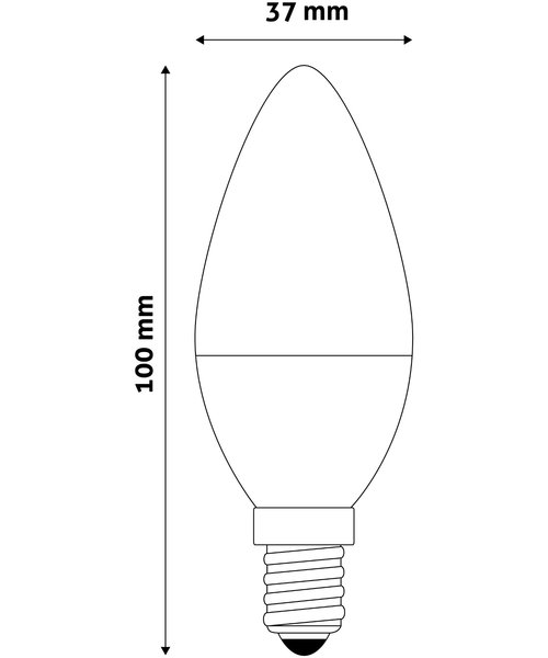 Avide LED Kaars Lamp 6W E14 WW 3000K