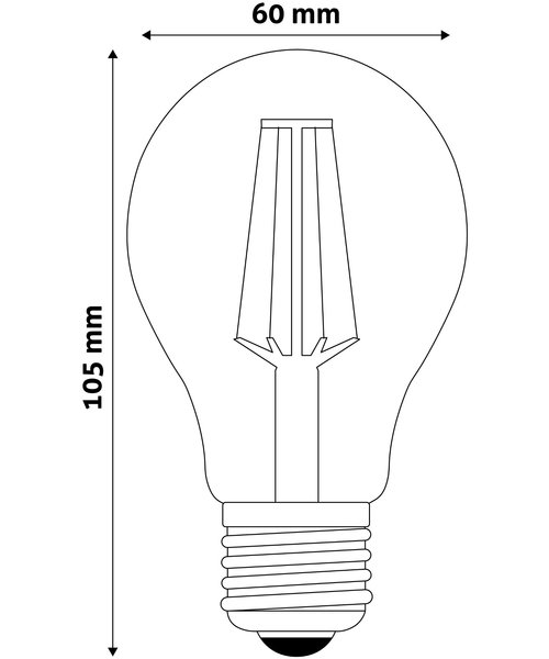 Avide LED Filament Half Spiegel 8W E27 WW 2700K