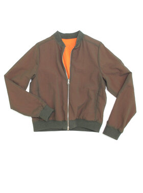 Reverse No Zip Jacket Orange Inside