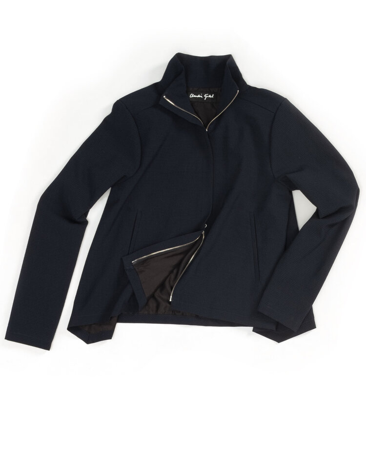 Rundum Quer O-Jacke Sirin Blau