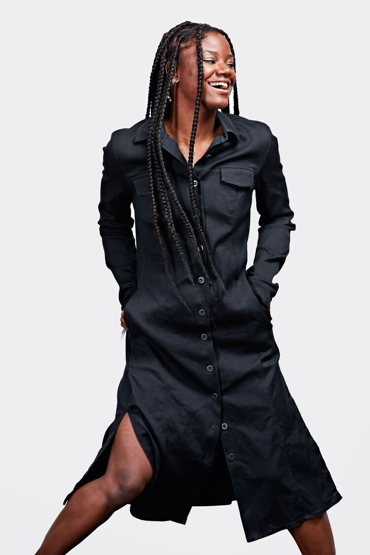 Jeans Jeanskleid Langarm