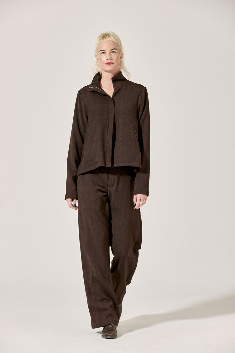 Str8 4ward Sattelhose Brown Herrningbone