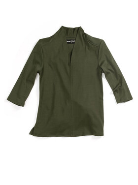 Str8 4ward Schalkragen Top Pima Grün