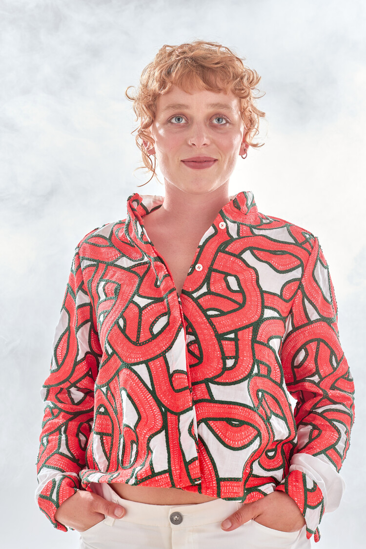 Rundum Quer O-Bluse Crochet