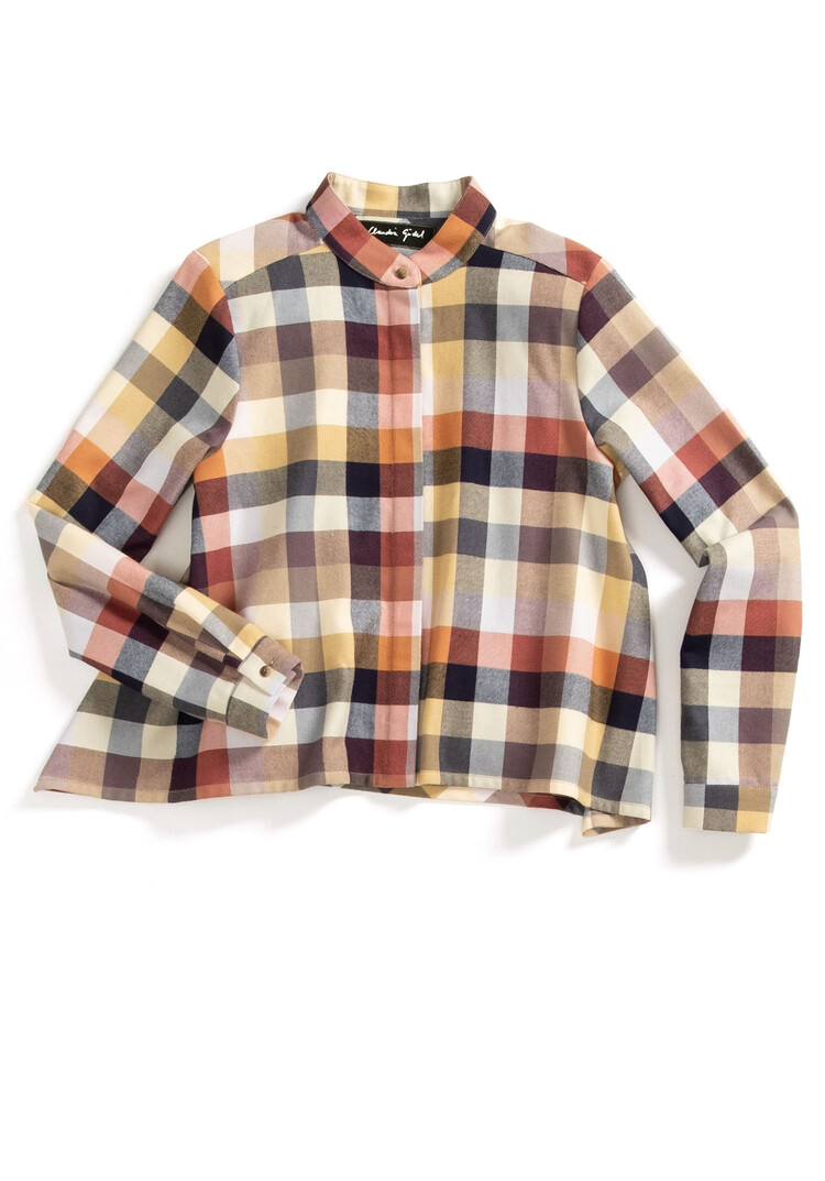 Rundum Quer O-Bluse Bunt