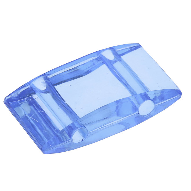 Carrier Bead aus Acryl 18x9 mm - Blau transparent