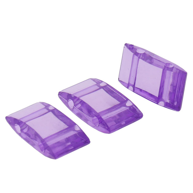 Carrier Bead aus Acryl 18x9 mm - Violet transparent