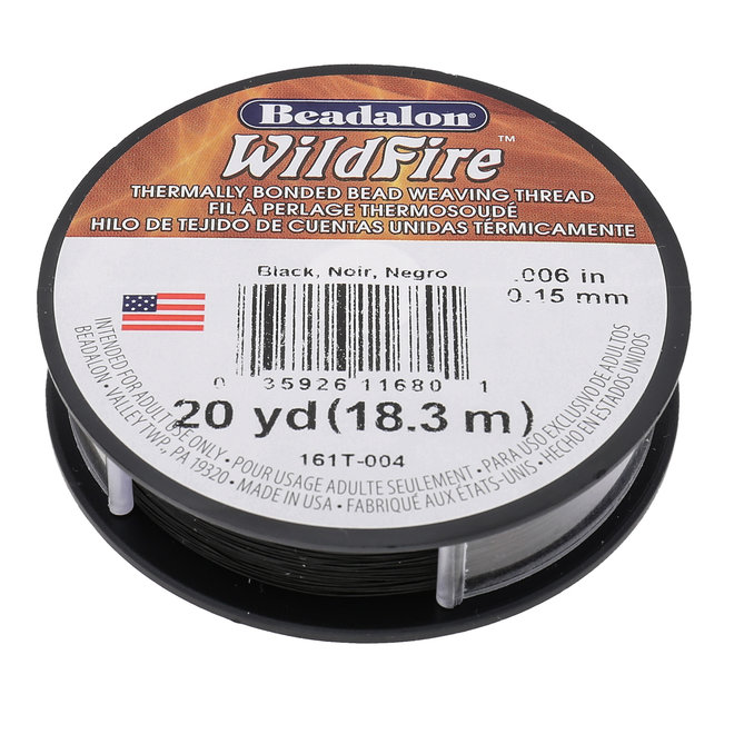 Perlenfaden Wildfire 6 lb - Black (18,3 m)