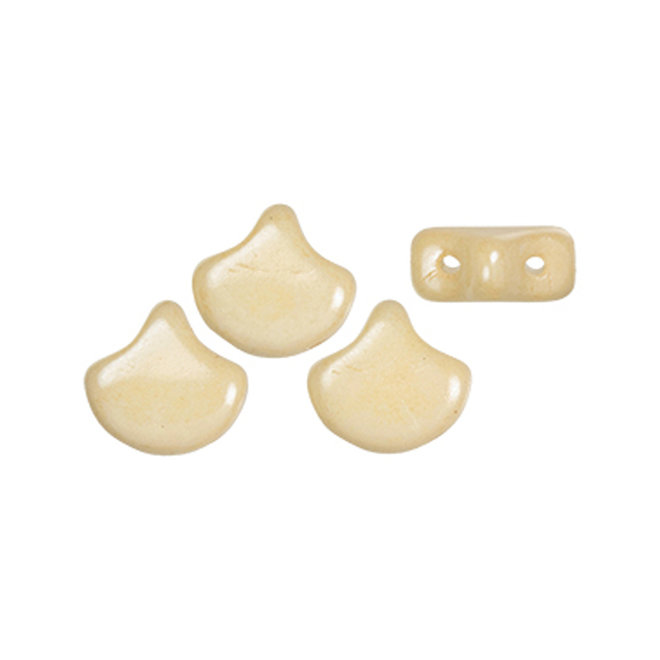 Ginkgo Leaf Bead - Luster - Opaque Champagne