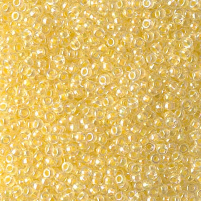 Perles de rocaille Miyuki 11/0 – Crystal Lined Light Yellow AB