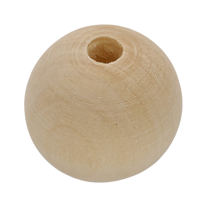 Perle en bois 24 x 23 mm – bois brut (6 pcs.)