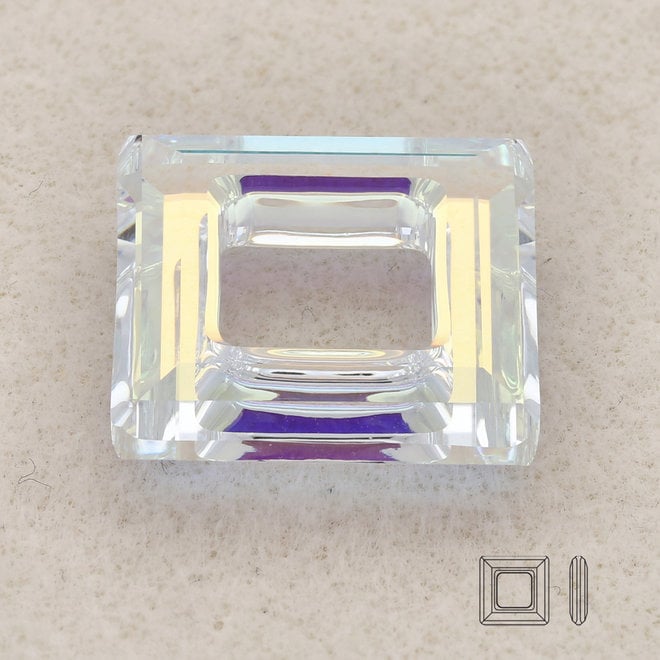 Swarovski Square Ring Fancy Stone 20 mm – Crystal AB