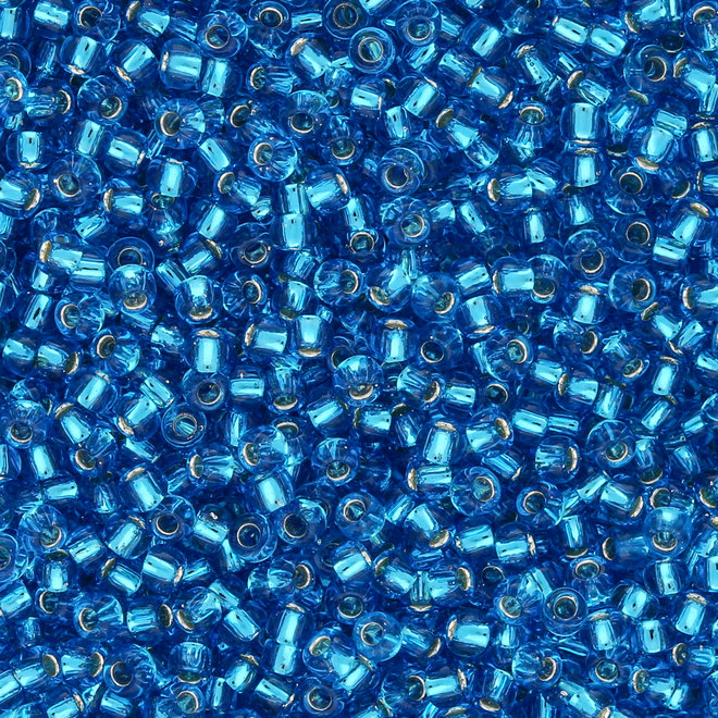 Perles de rocaille Toho 11/0 – Silver-Lined Aquamarine