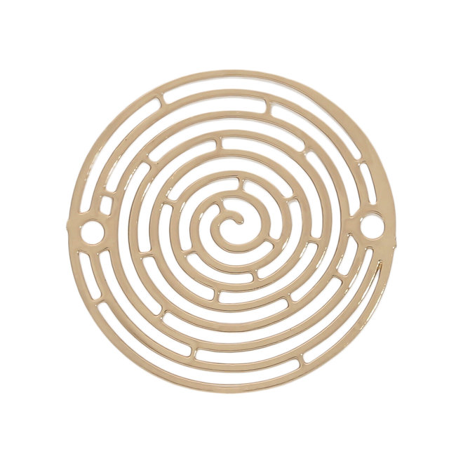 Connecteur en filigrane « Spirale » - couleur or