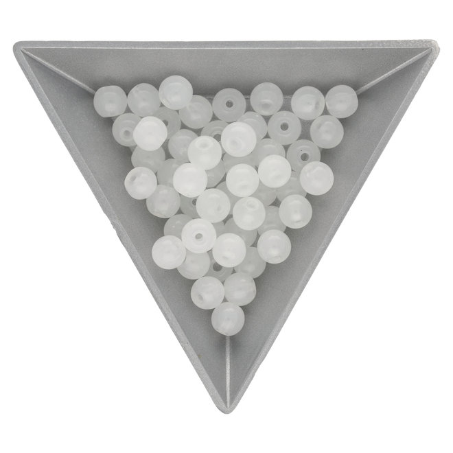 Perles de verre rondes 6 mm - Imitation Jade