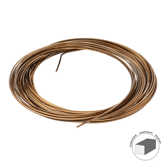 Fil de cuivre quadratique : Wire Elements™ – 21 Gauge – Vintage Bronze Tarnish Resistant