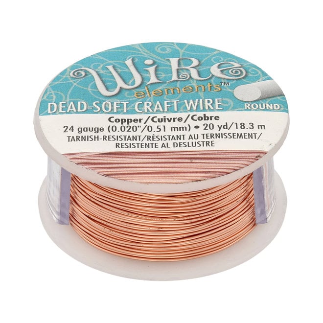 Fil métallique : Wire Elements – 24 Gauge – Copper Tarnish Resistant