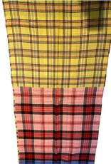 Double face multicolor scarf, checkered with bright colors.