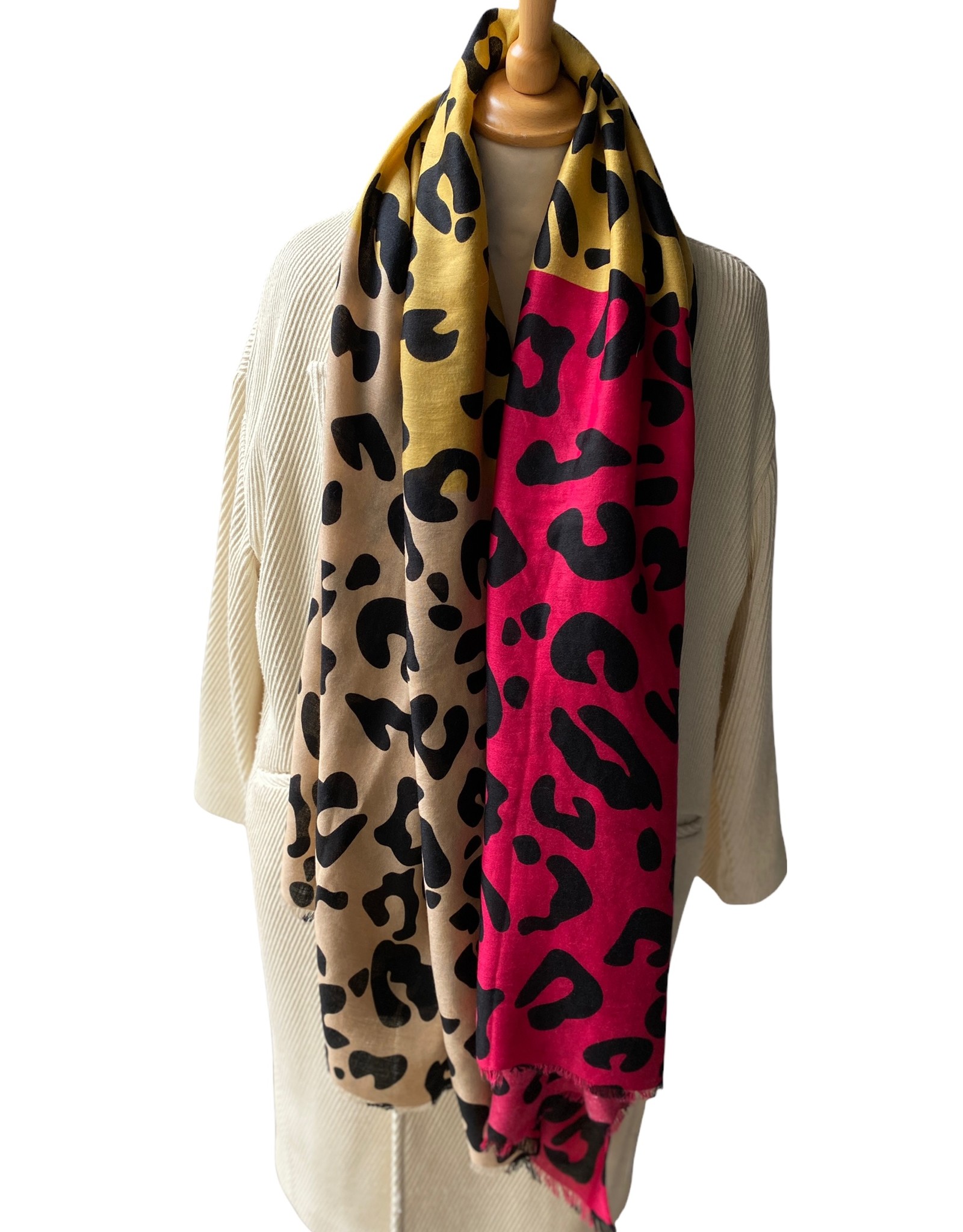 Premium Classic Leopard Animal Print Fashion Scarf, Fuchsia at   Women's Clothing store: Fashion Scarves