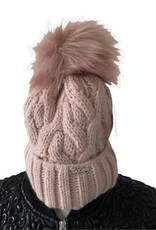 Knitted hats with pompon, with fleece inside.
