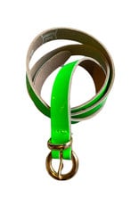 Neon belt laque with golden buckle, several colors