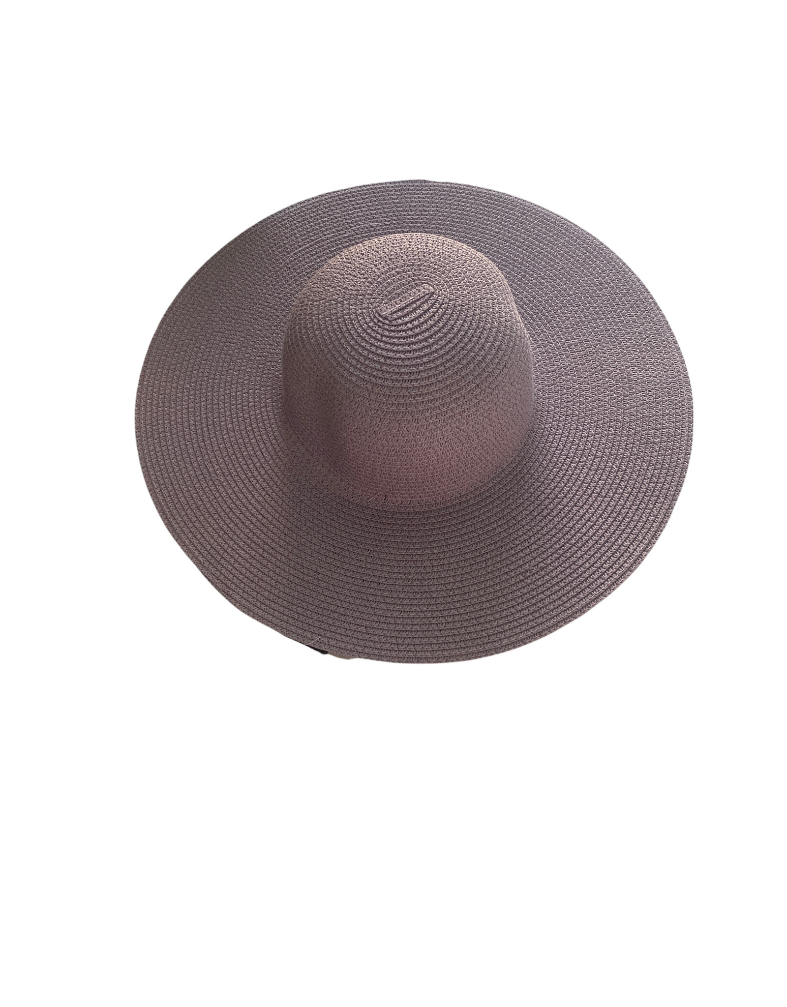 Elegante hoed met grote rand en bolle bovenkant