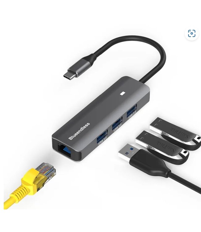 USB-C TO RJ45 + 3x USB