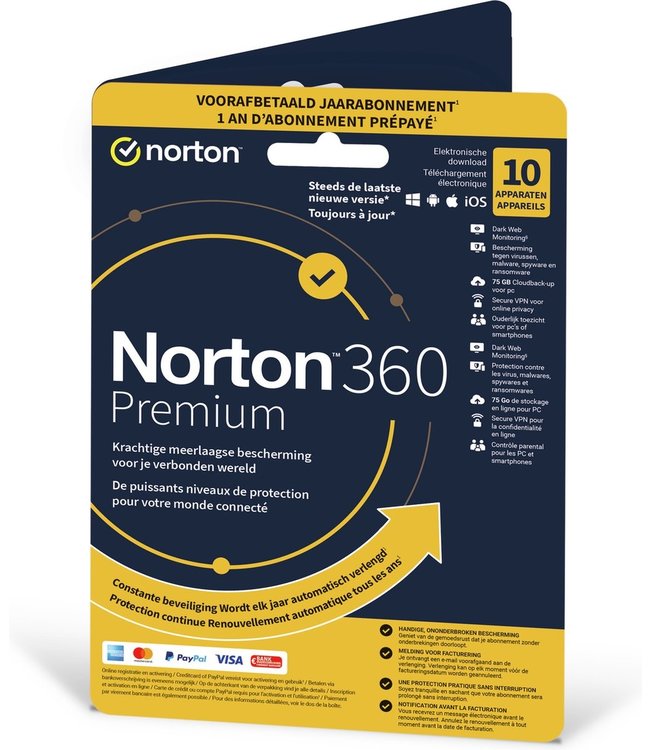 NORTON NORTON 360 - 10 PC - 1 JAAR - ESD